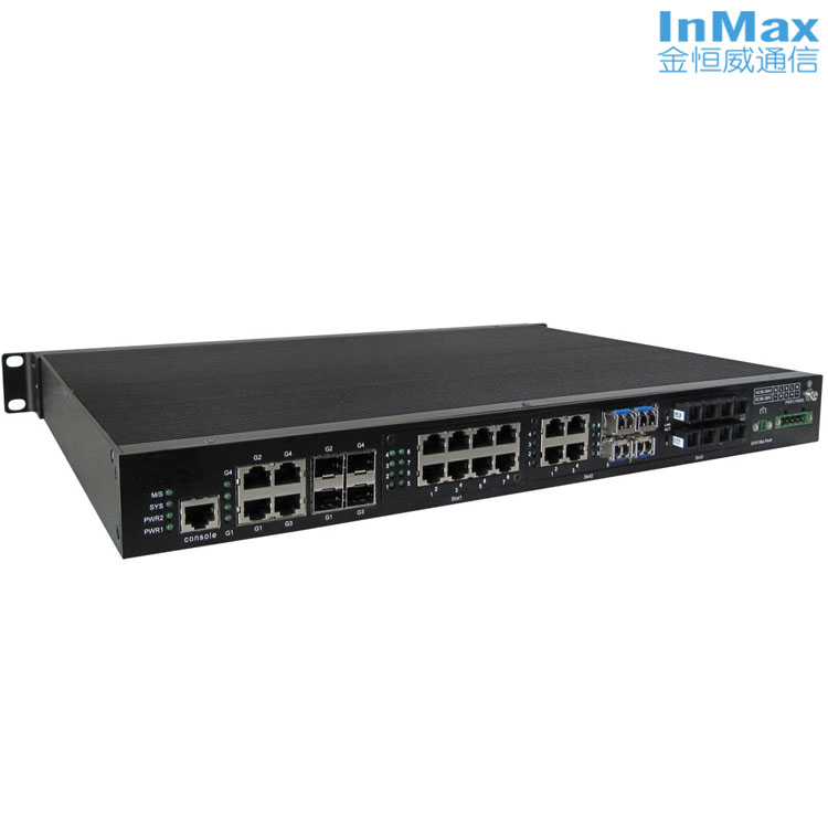 PT3728 4G+24 Ports Modularized Advanced Managed Industrial Ethernet Switch