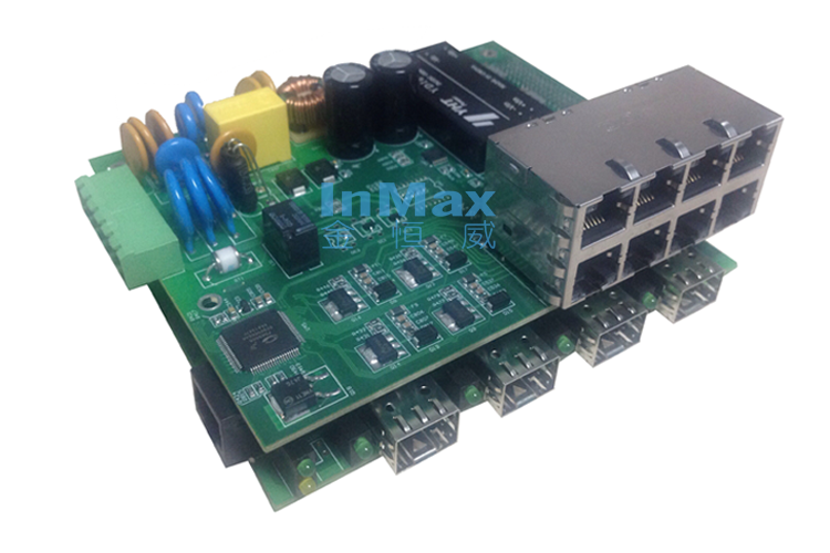 i612A-PCBA  8+4G口 嵌入式增强网管型工业以太网交换机